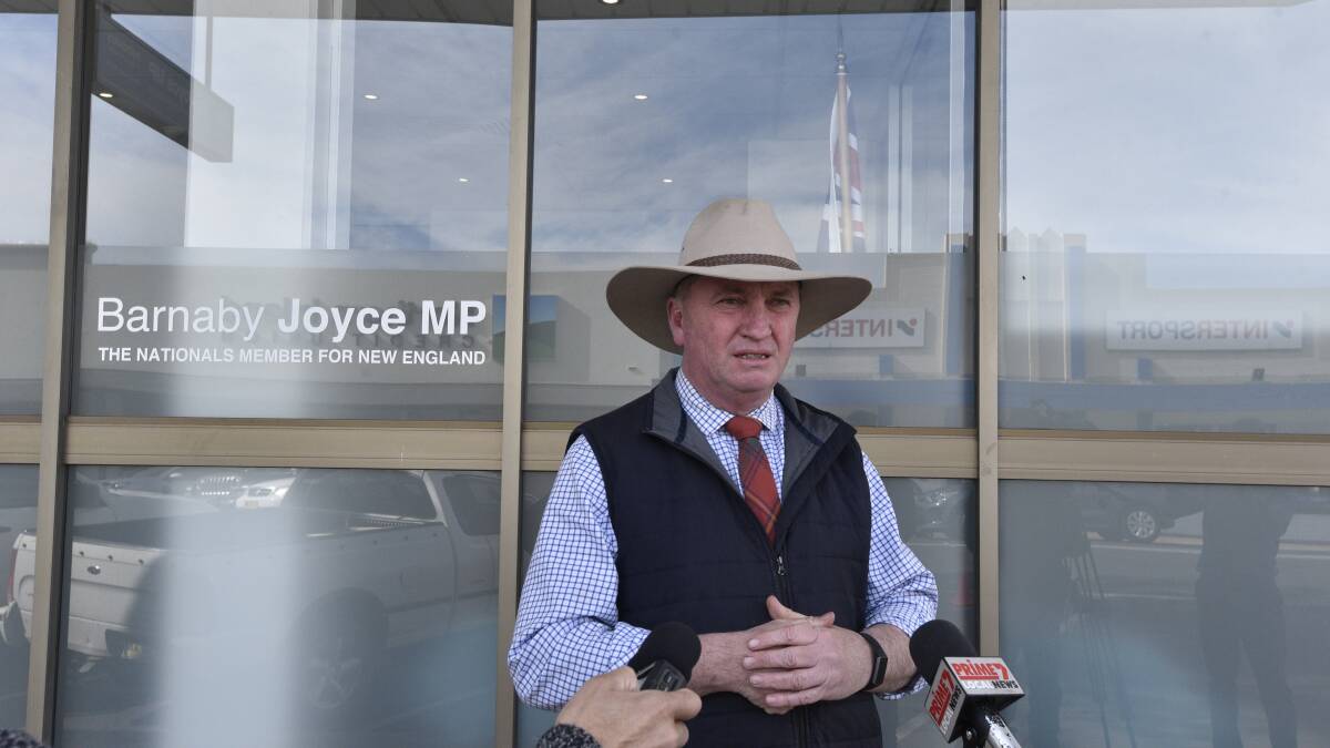 Helping hand: Member for New England Barnaby Joyce said social media giants Google, Facebook and Twitter had eaten local media's lunch.