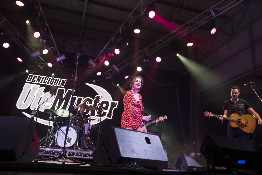 ON STAGE: Amber Lawrence performs to the crowd. Picture: Ferris Davies PRM