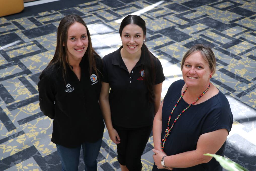 Dream team: Aboriginal project assistant Kate Sutherland, Indigenous trainee Paris Knox and executive officer Lyniece Keogh.
