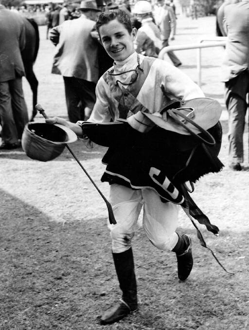 OFF AND RACING: A young Danny Frahm starts his jockey career. Photo: Supplied