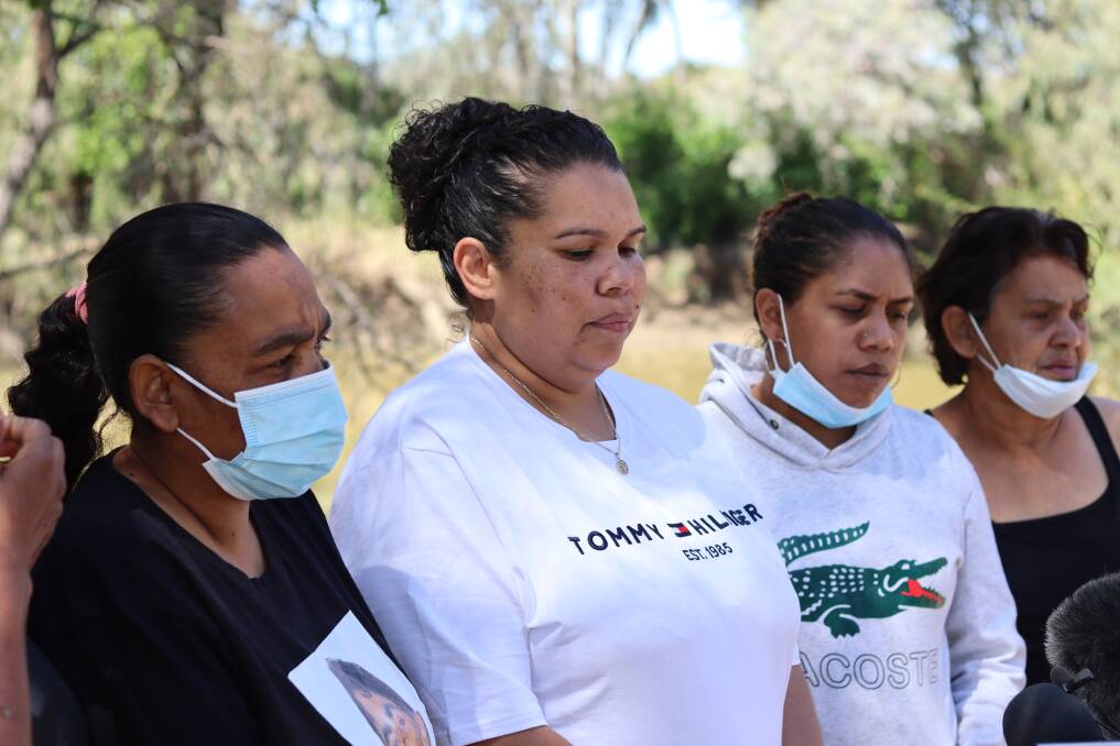 Gordon Copeland's aunt Lesley Fernando (second from left) has given evidence at the inquest about to wrap-up in Moree. Picture by Jacinta Dickins