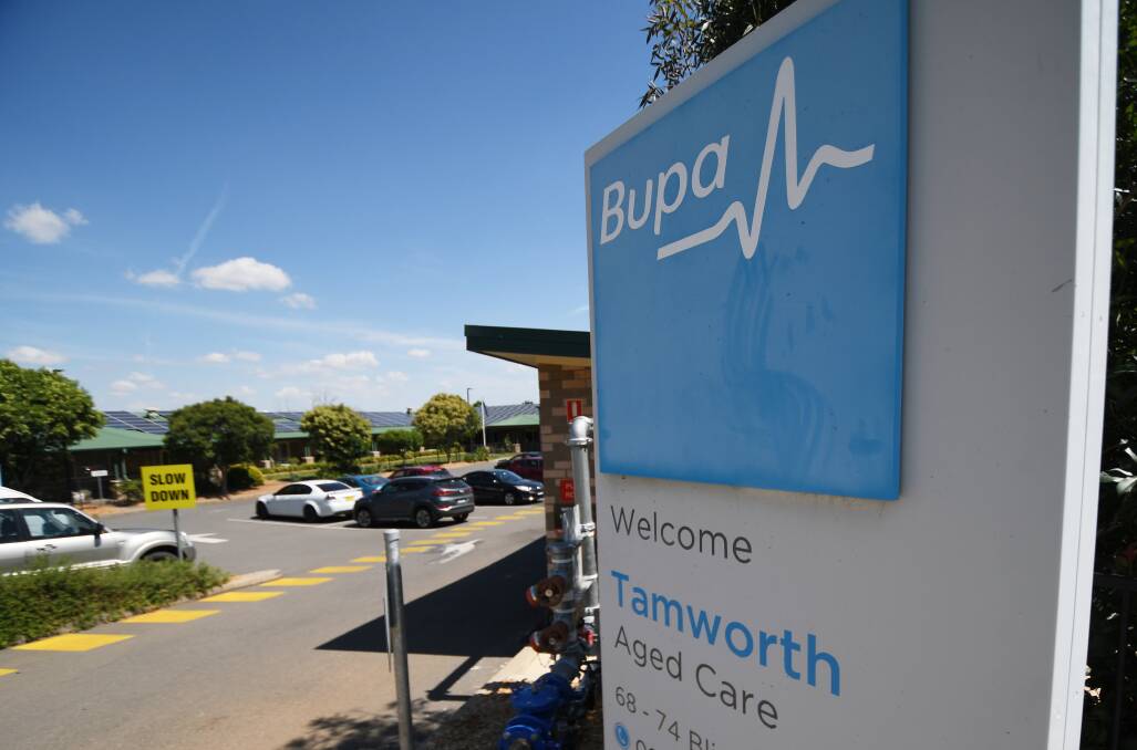 LOCKED DOWN: Tamworth's Bupa Aged Care home went into lockdown on March 9 following a COVID-19 outbreak. Photo: Gareth Gardner 