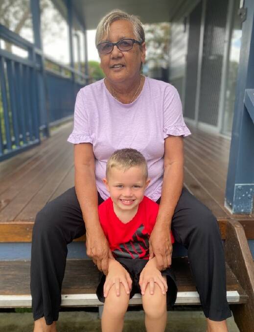PASSIONATE: Cheryl Porter from the Walhallow Aboriginal Health Service and her grandson Louis. Photo: Supplied