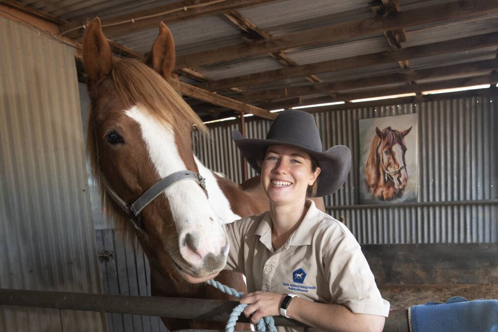 PASSION PROJECT: Equine Assisted Mental Health is 22-year-old Brooke Thrupp's dream business which she has now made a reality. Photo: Peter Hardin 140721PHA021
