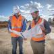 Aidan De Luzuriaga and Ashley Sheridan from KCE Construction on site working on the Tamworth Business Park. Picture by Peter Hardin