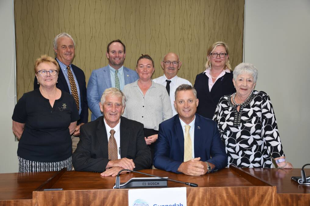 (Front) Deputy Mayor Rob Hooke and Mayor Jamie Chaffey with (behind from left) Councillors Ann Luke, Robert Hoddle, Murray OKeefe, Kate McGrath, David Moses, Juliana McArthur and Colleen Fuller. Photo: Supplied