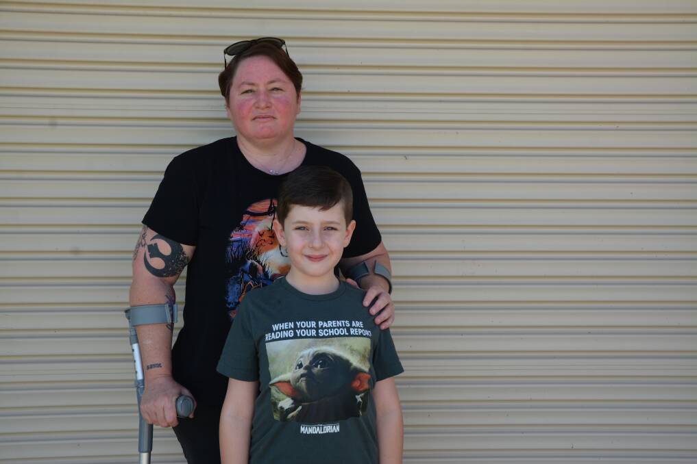 TESTING CONCERNS: Tamworth mother Shirley Kirkmann is worried how students with sensory issues like her son Jack will cope with rapid antigen testing when school returns. 