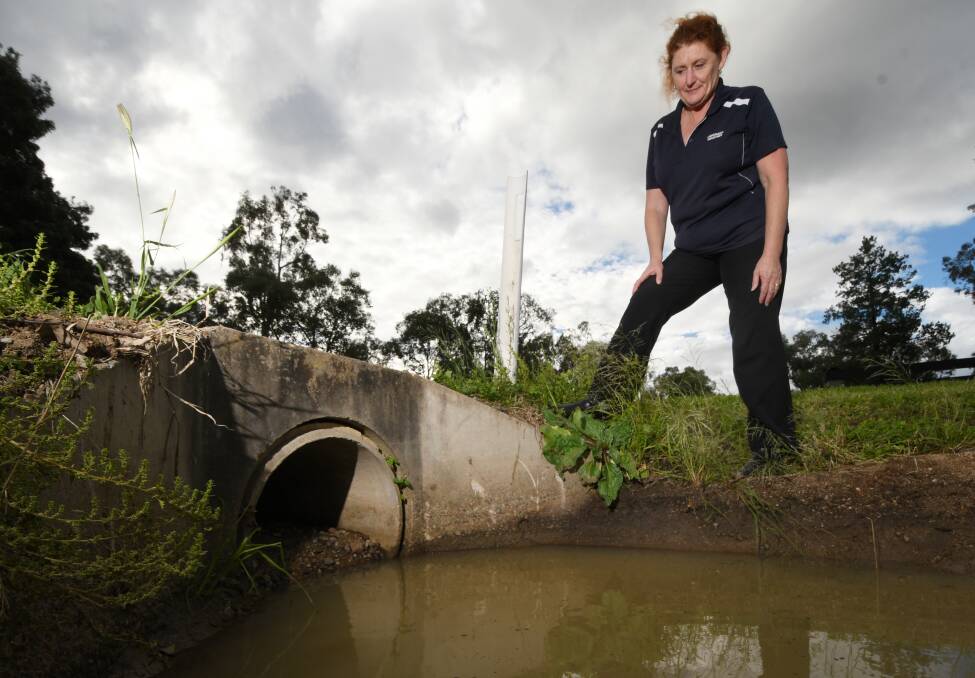 DRAIN PAIN: Moonbi resident Annette Williams is just one resident impacted by ongoing flooding due to issues with the village's drainage system. Photo: Gareth Gardner 