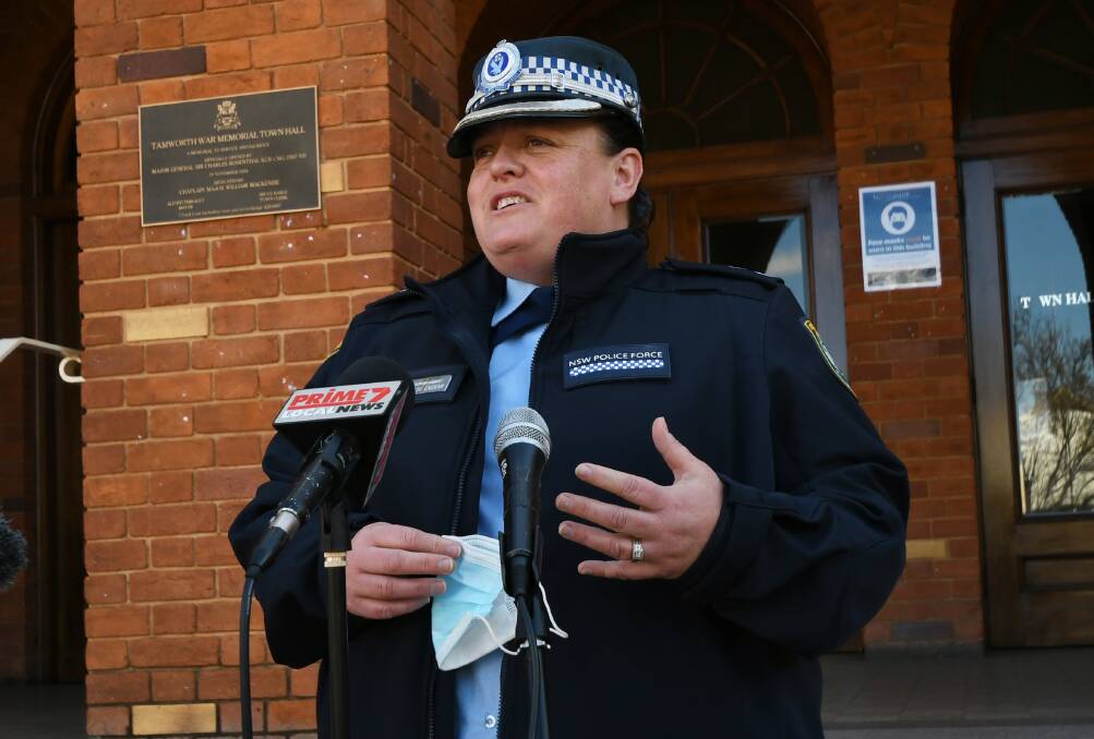 WEEKEND WARNING: Oxley police commander Superintendent Kylie Endemi has implored people to stay home this weekend. Photo: Gareth Gardner 200821GGA08