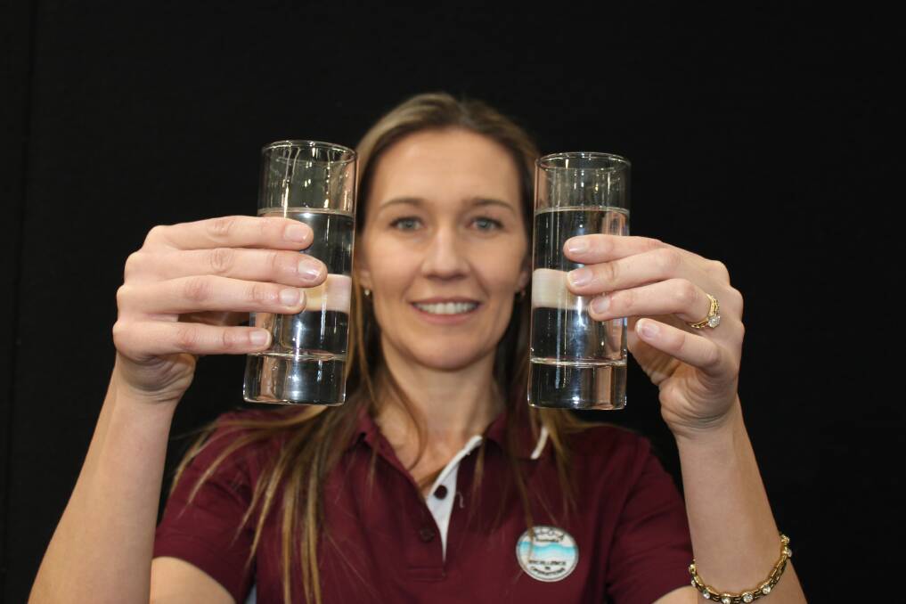 TIP TOP TAP WATER: WIOA comittee member Heidi Josipovic samples water during a Best Tasting Tap Water competition heat. Photo: Supplied