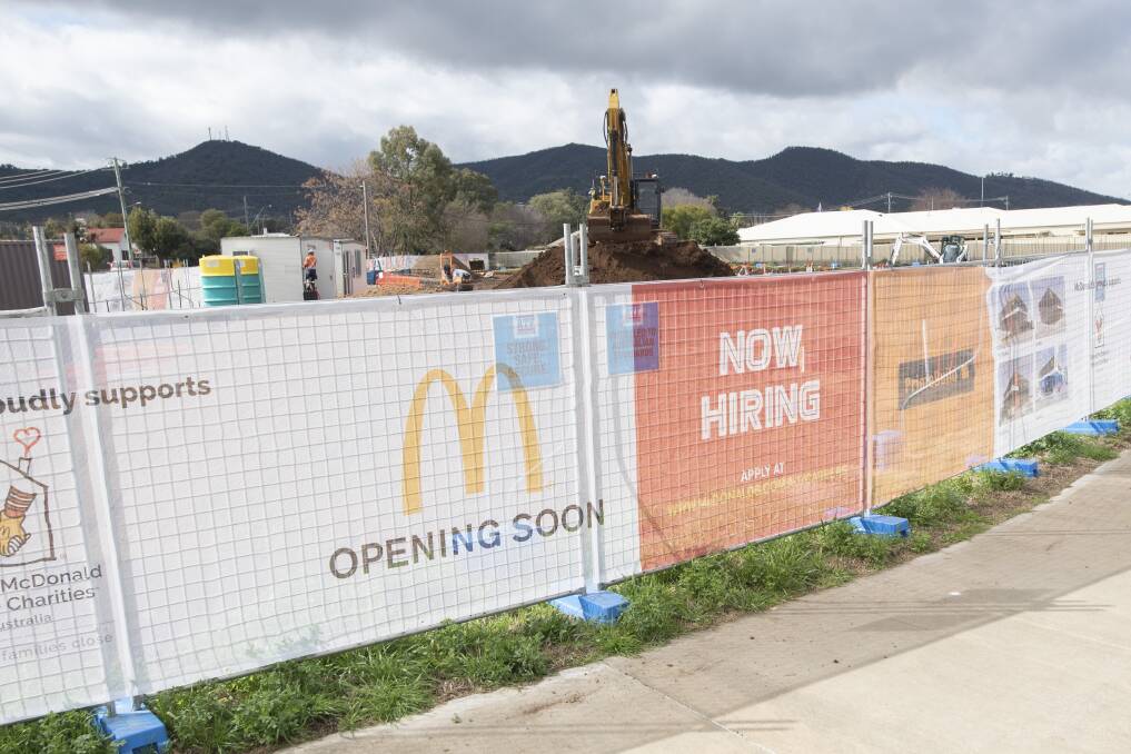 BUILD BEGINS: Work has now started on Tamworth's fourth McDonald's. Photo: Peter Hardin