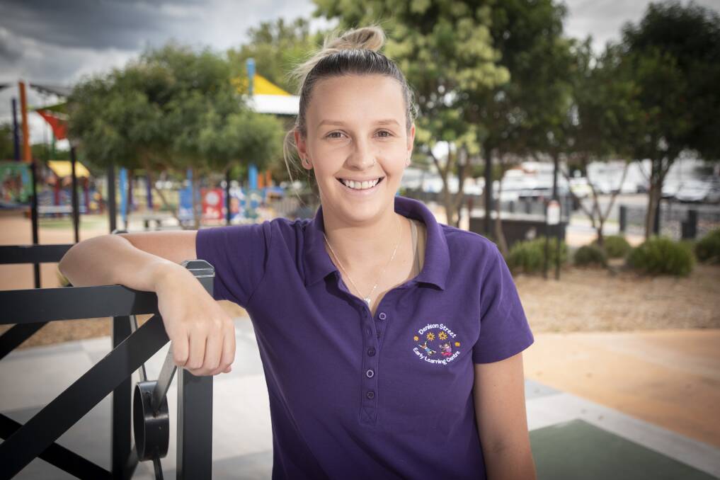 UPSKILLING: Tamworth's Erin Skewes is on her way to becoming a fully qualified early childhood teacher and hopes more people will consider entering the industry. Photo: Peter Hardin 