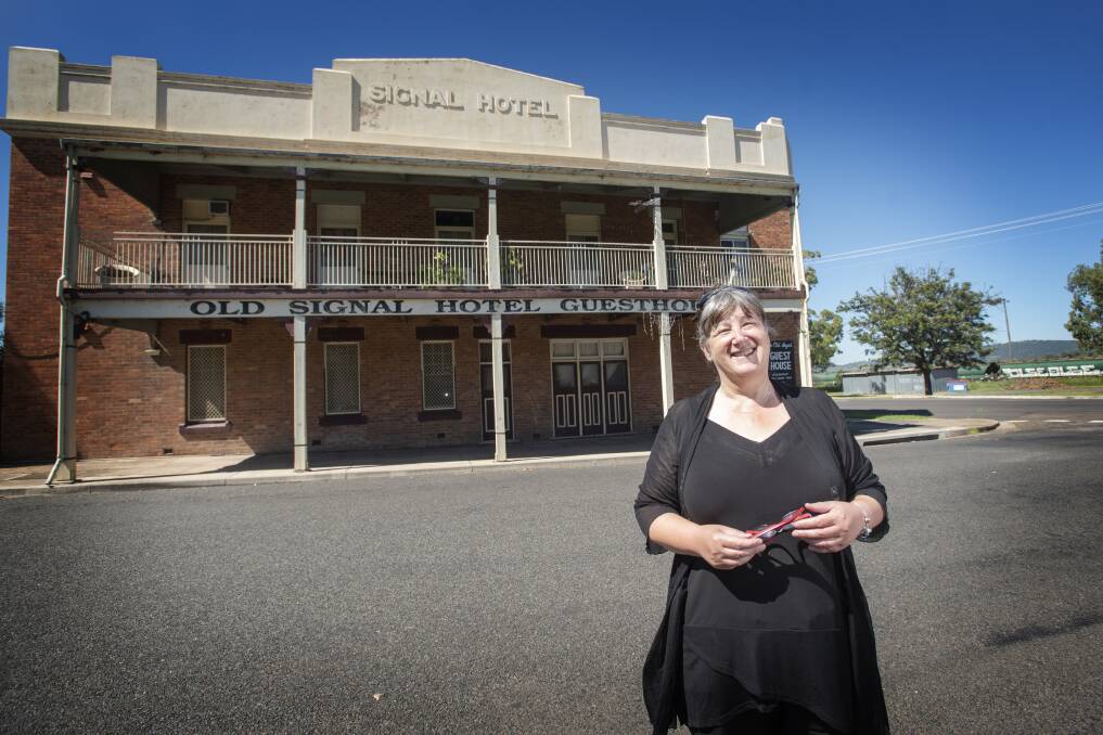 BIG PLANS: New co-owner of Werris Creek's The Old Signal Hotel, Cathryn Lak, wants to give the building a new lease on life. Photo: Peter Hardin