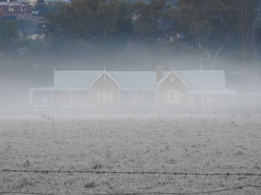 FROSTY: Tamworth Regional Weather's Dave Farrenden captured the thick frost blanketing this King George Avenue home on the coldest day all year on Monday. 