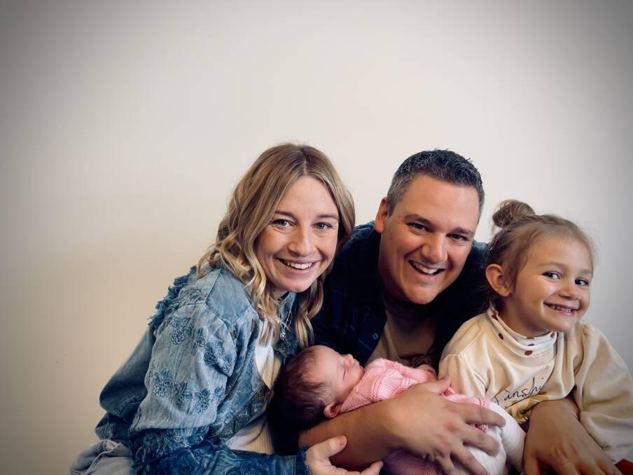 FAMILY: Ashleigh Dallas and husband Chris welcomed beautiful Lillian Clare on May 31. Photo: Supplied