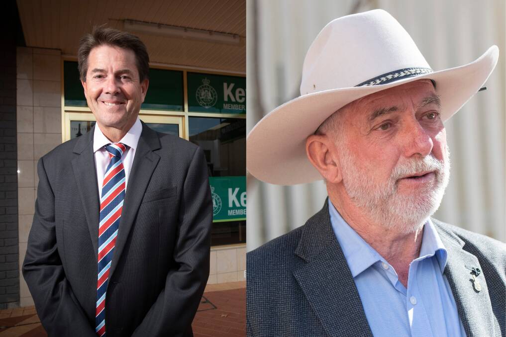 DAM DOUBT: Tamworth MP Kevin Anderson said the government is still committed to Dungowan Dam, but mayor Russell Webb said more needed to be done for water security. Photos: Peter Hardin, file