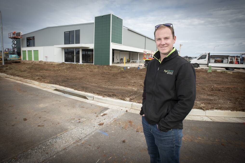 Prime Space Group general manager Adrian Byrne at the new storage shed in the Tamworth Business Park. Picture by Peter Hardin