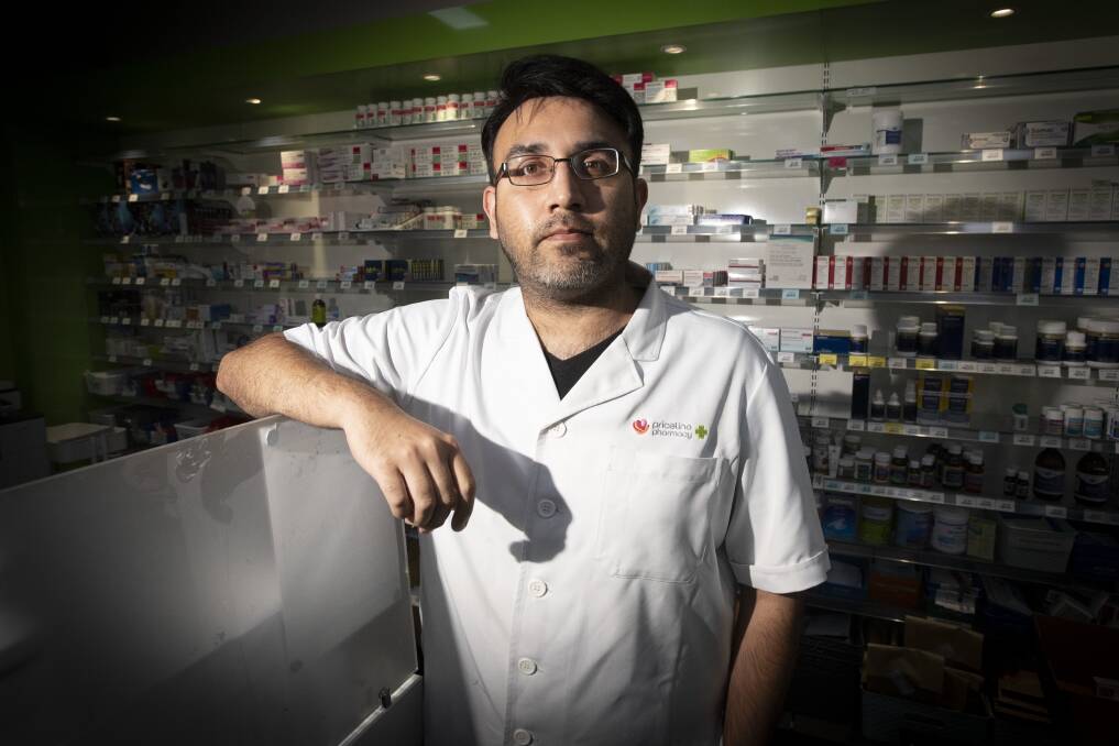 HIGH DEMAND: Pharmacist Mohammed Omar said they are being swamped with calls from locals trying to track down a test kit. Photo: Peter Hardin