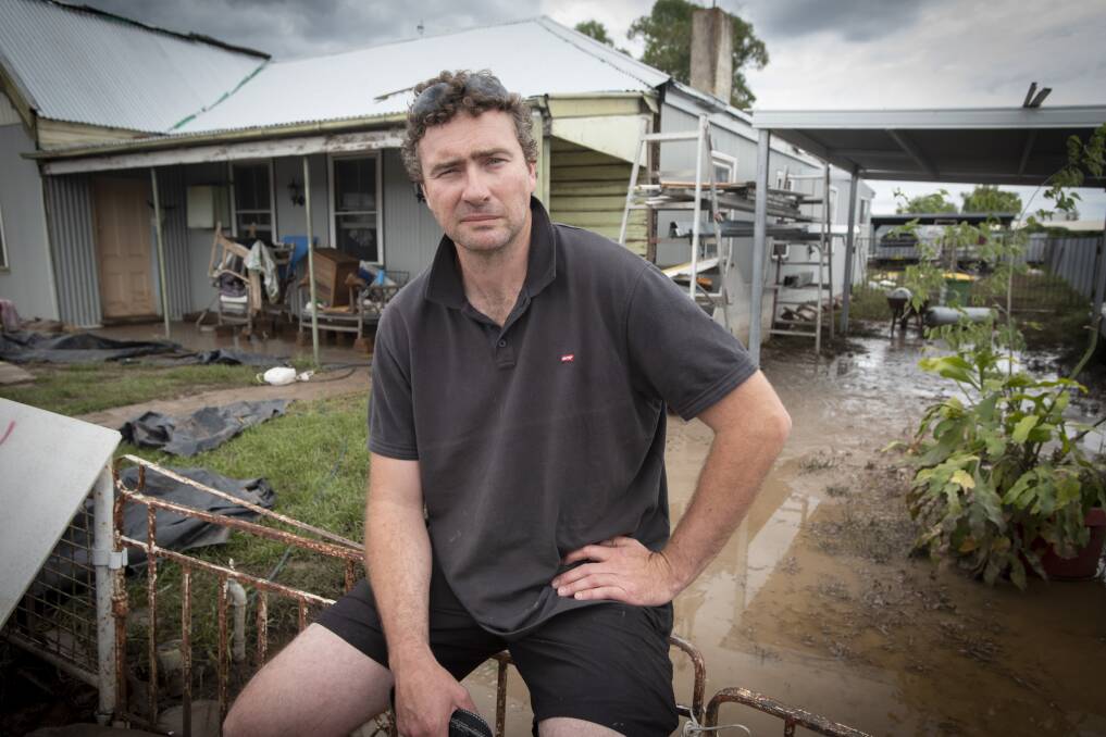 DAMAGE DONE: Floodwaters inundated Deon Betts' Gunnedah home on Sunday, leaving widespread damage. Photo: Peter Hardin 