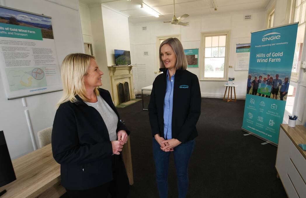 ENGIE community engagement manager Jacqui Niemand with community engagement officer Laura Gramss at the new hub on Jenkins street. Picture by Gareth Gardner 