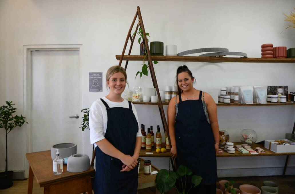 FESTIVE SPIRIT: Botanique's Anna Page and Abbey Kidd have been welcoming Christmas shoppers from Tamworth, Armidale, Gunnedah and the wider region.