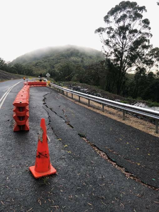 Sections of the Merriwa to Willow Tree Road continue to crumble away. Photo: Julie Brooks
