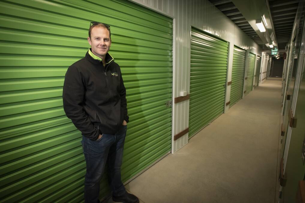 Prime Space Group general manager Adrian Byrne at the new storage shed in the Tamworth Business Park. Picture by Peter Hardin