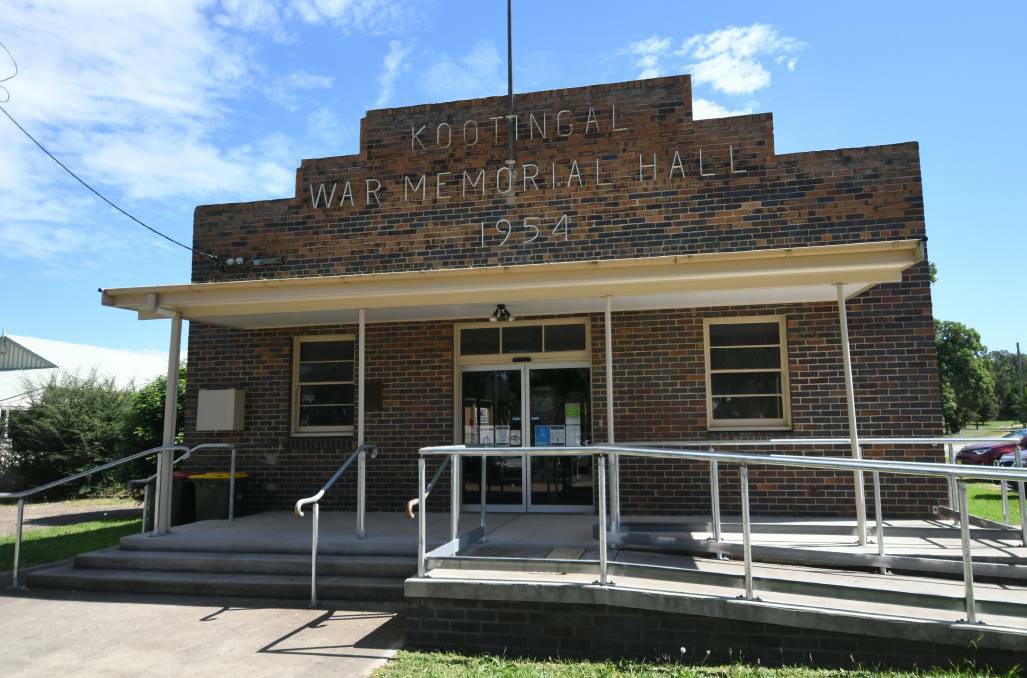 Tamworth council will takeover management of the Kootingal War Memorial Hall. Picture by Gareth Gardner
