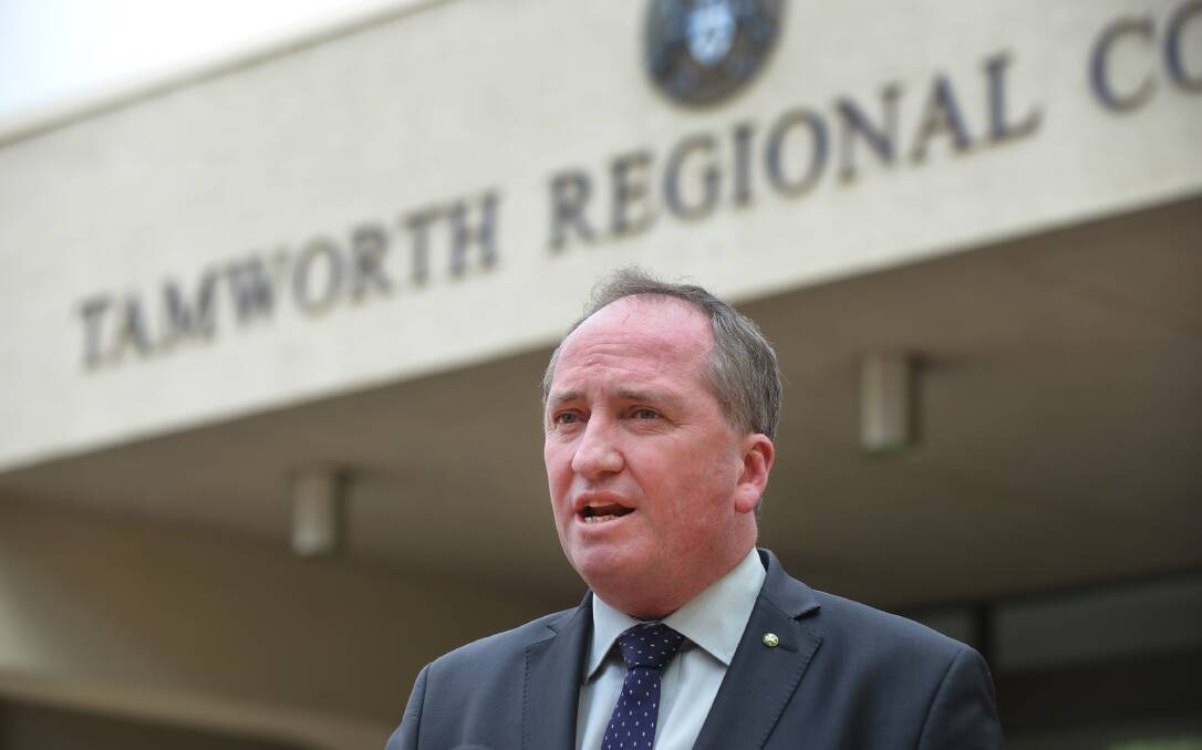 LITTLE JOY: Barnaby Joyce has suffered his worst ever result in Tamworth, with less than half of the city voting for him on first preference. Photo: Andrew Messenger, file