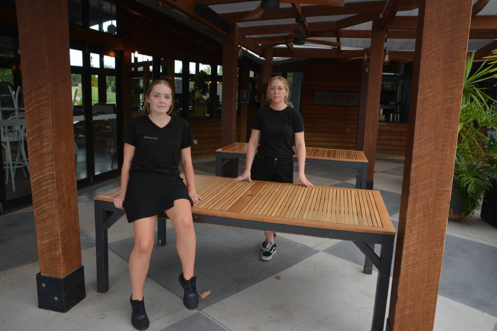 DIFFERENT TIMES: Hopscotch Cafe manager Lizzy Blackman (right) and worker Ellie Cook have still been busy recently, but not as much as they have been in previous Januaries. Photo: Cody Tsaousis