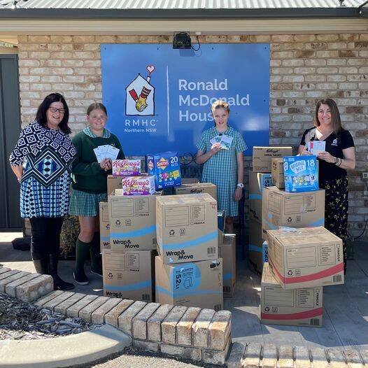 HUGE EFFORT: Tamworth South Public School students made and incredible donation to Ronald McDonald House Tamworth on Tuesday. Photo: supplied