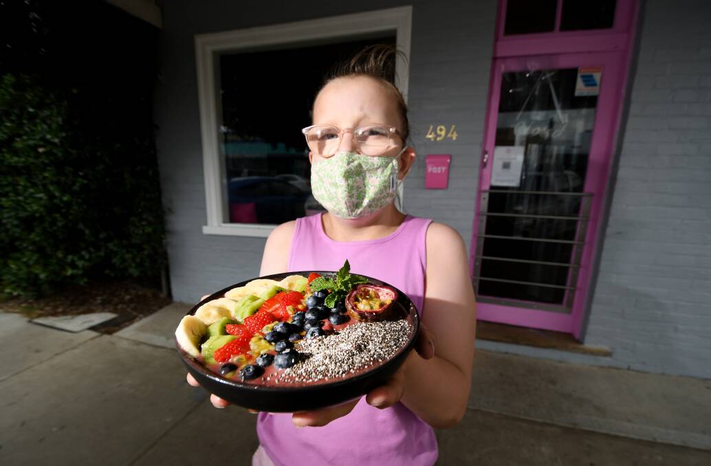 NEW ADDITION: Clementine O'Callaghan, daughter of Ruby's owner Kelly, has seen plenty of acai bowls flying out of the kitchen since they were introduced late last year. Photo: Gareth Gardner