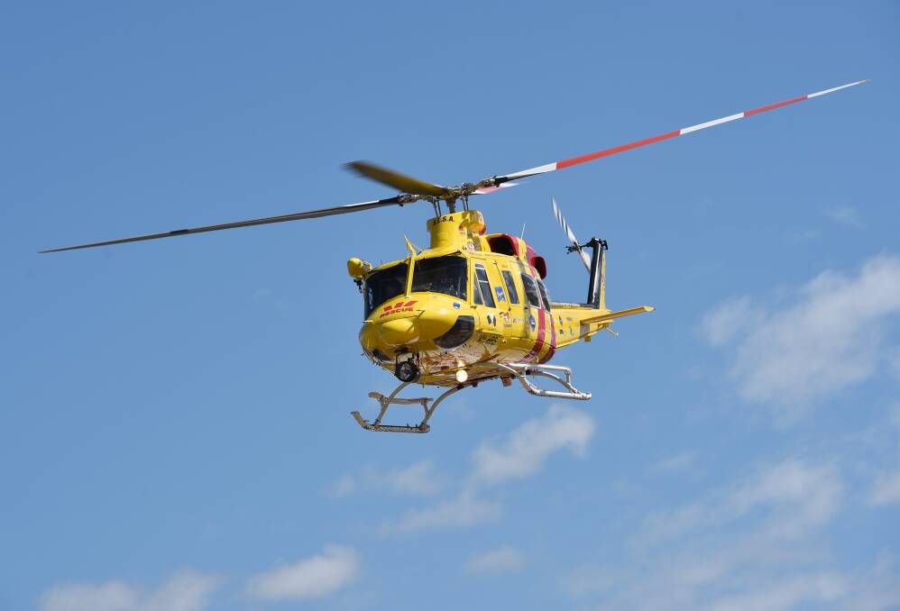 TRANSFERRED: The Westpac rescue chopper transported a man form Tamworth to John Hunter hospital after he was stuck by a vehicle last night. Photo: file