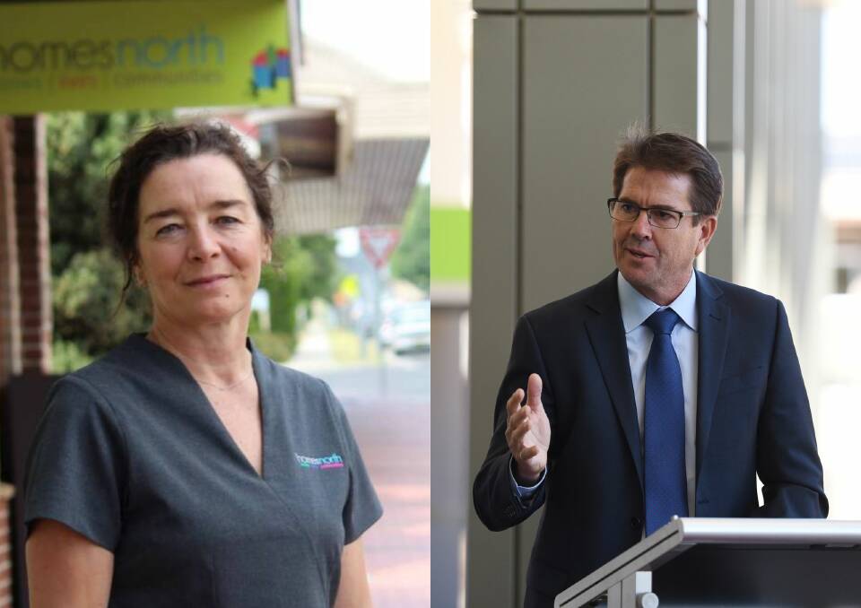 HOUSING HOPE: Homes North CEO Maree McKenzie and Tamworth MP Kevin Anderson agree action is needed to address the worsening social housing problem. 