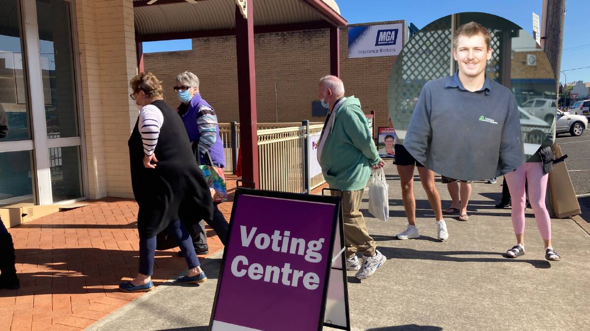 GOING EARLY: Many people - including Tamworth local Matt Hall - turned out to vote early or submitted their decision via post this year, forcing a longer count for the AEC.