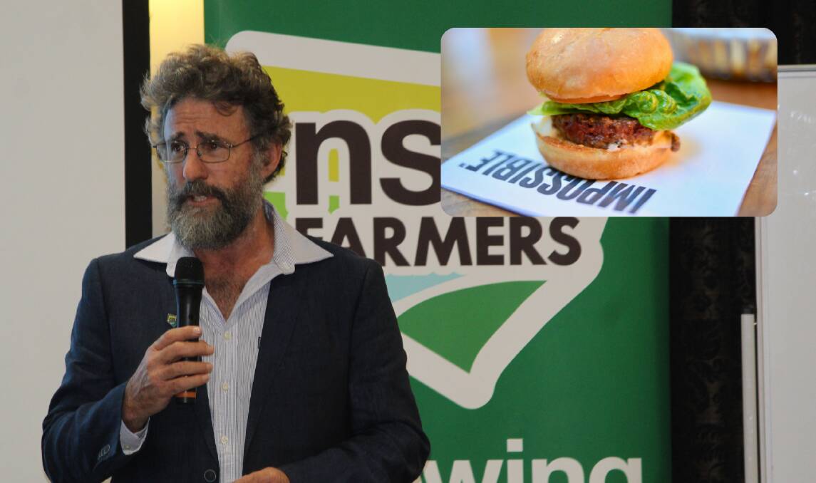 MIMIC MEAT: NSW Farmers president James Jackson believes there's room for protein and plant-based products, but they shouldn't be called 'meat' or 'milk'.