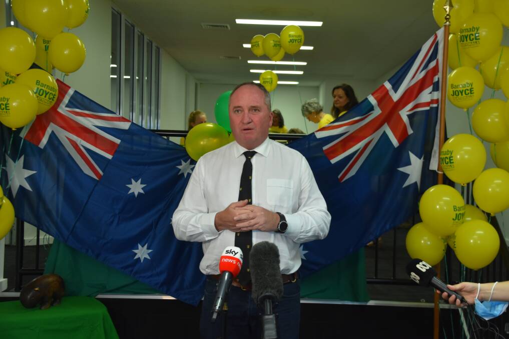 KICKING OFF: Barnaby Joyce has vowed to keep the New England electorate front and centre of his mind during the electoin campaign. Photo: Andrew Messenger
