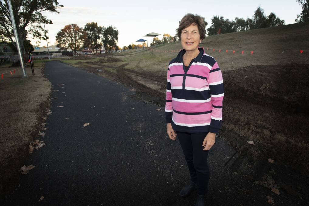 STEP FORWARD: Councillor Helen Tickle believes the amount of new footpaths being build will help locals with limited mobility. Photo: Peter Hardin.
