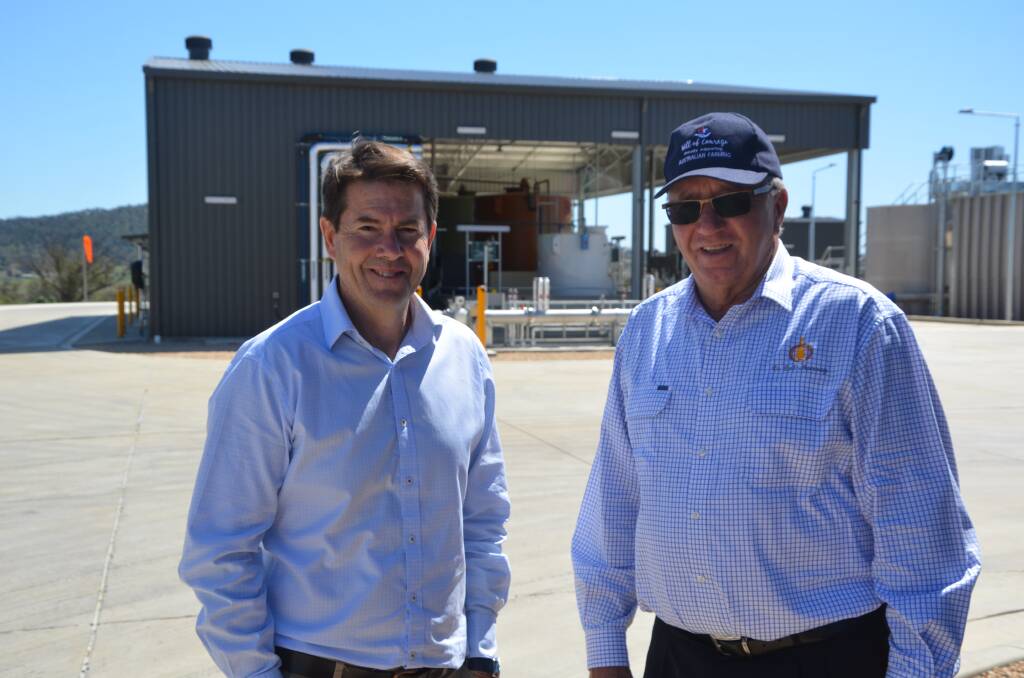 JOINT EFFORT: Tamworth MP Kevin Anderson and Tamworth Regional Council mayor Col Murray were both pleased to see the treatment plant commissioned. Photo: Cody Tsaousis