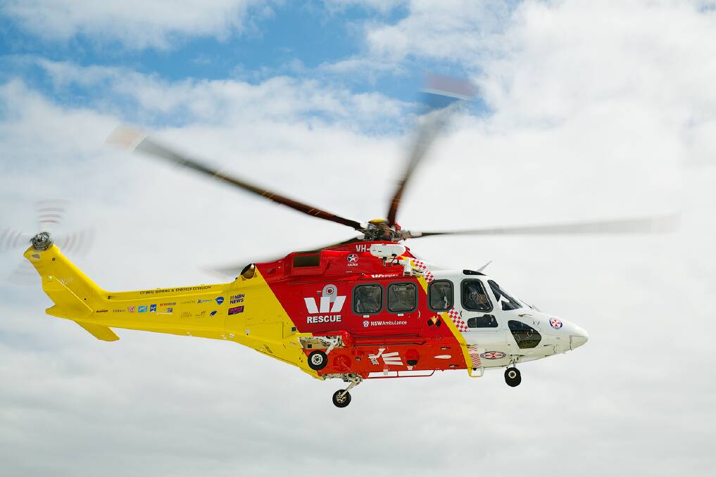 ON THE MOVE: The helicopter critical care team travelled to Ashford Hospital on Saturday. to treat 60-year-old man. Photo: supplied by Westpac Rescue Helicopter Service.