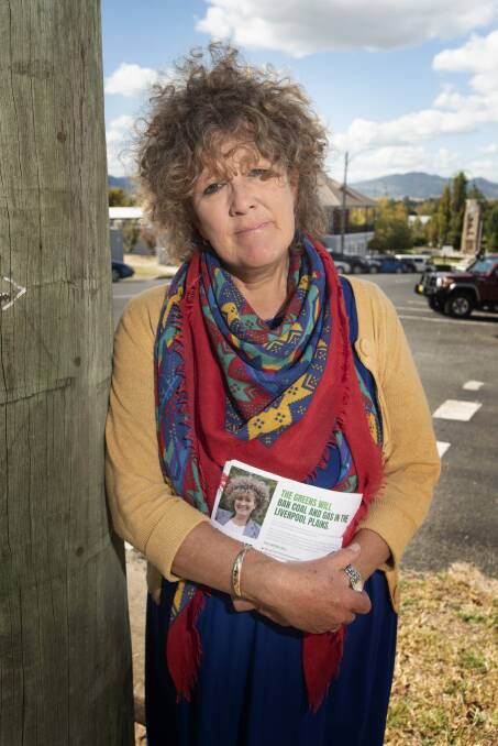 GASSED UP: Greens candidate Sue Abbott said the age of approving new fossil fuel ventures is over. Photo: Peter Hardin.