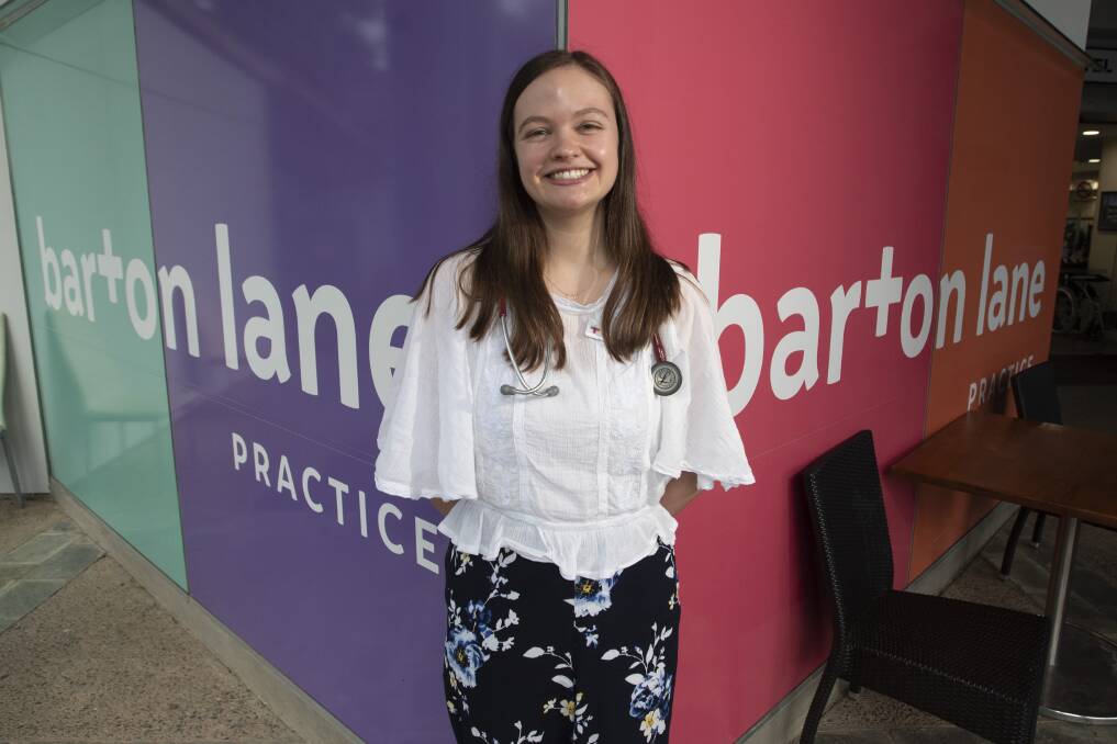 NEW ARRIVAL: Dr Caitlin Frede is thrilled to be joining the GP team at Barton Lane Practice. Photo: Peter Hardin 120821PHA013