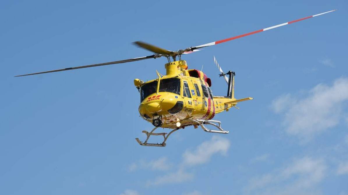 HELPING OUT: The Westpac chopper was required on Sunday afternoon to help a woman at Dungowan. Photo: file