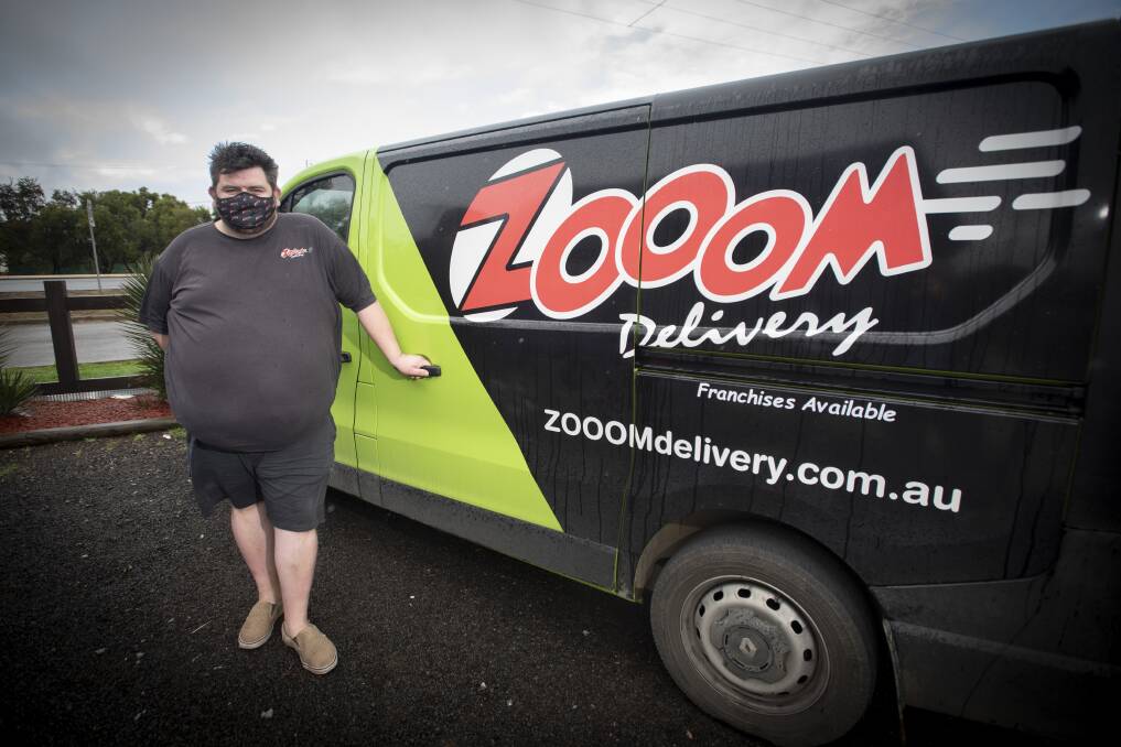 ORDER UP: Ryan Blair said Zoom Delivery has had some new customers since lockdown began in Tamworth. Photo: Peter Hardin 240821PHA003