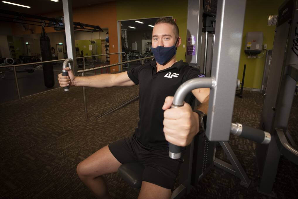 ALL WORKING OUT: Anytime Fitness Tamworth club manager Mitchell Rolinson said user numbers have bounced back in recent weeks. Photo: Peter Hardin