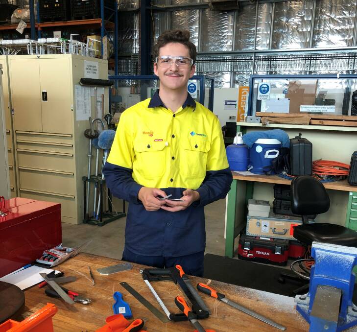 TOOLS UP: Quirindi's Ethan Tolmie is calling on others to apply for an apprentice with TransGrid. Photo: supplied