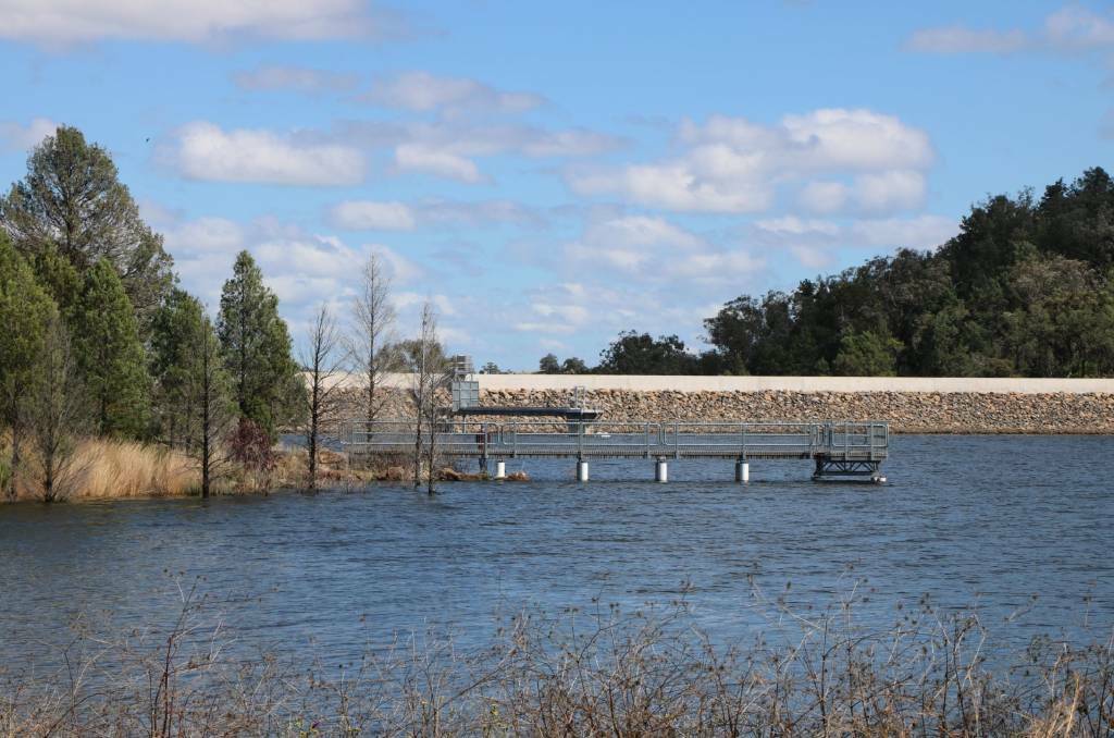 BE CAREFUL: Recent rainfall events have cause heavy inflows into Quipolly Dam which is part of Werris Creek's water supply chain. Photo: file.