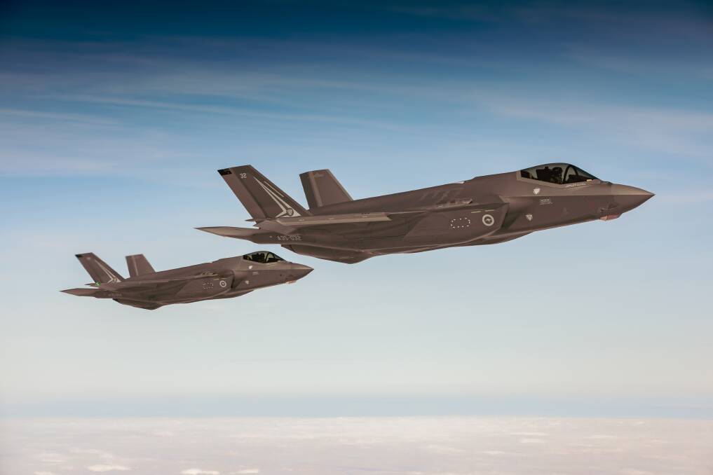 SCREAMING JETS: F-35A Lightning II jets will be flying over Tamworth throughout the week. Image: Department of Defence