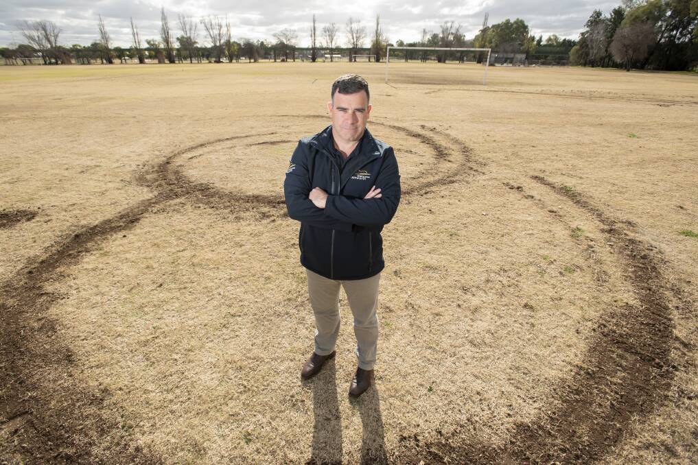 NOT HAPPY: Tamworth Regional Council sports and recreation operations manager Anton Logan is furious vandals chose to target local sporting fields. Photo: Peter Hardin 260721PHE004