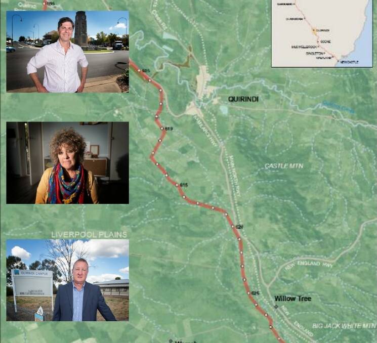 POLITICAL PIPELINE: David Layzell, Sue Abbott and Jeff Drayton all have different views on the Hunter Gas Pipeline. Photos: Peter Hardin